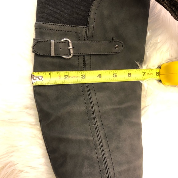 Black Knee High Buckle Boot - Picture 7 of 7